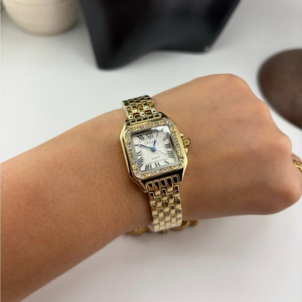 Panthère Gold Plated Stainless Steel Watch